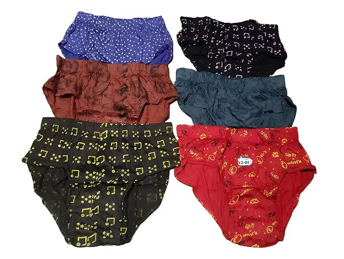 Pack of 6 women's hipster panties, multicolor prints in folded set